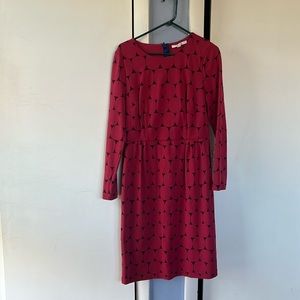 Boden US size 12L red and black sheath dress in beautiful condition
